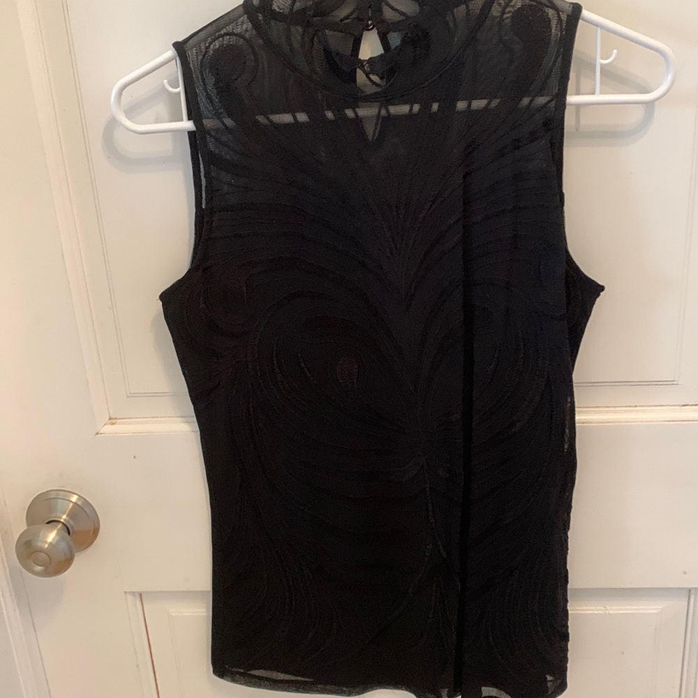 Black abstract sleeveless size pm inc brand